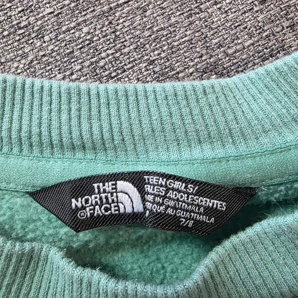 The North Face Teen Girls Mint Green Cropped Fleece Sweatshirt Size Small (7/8)